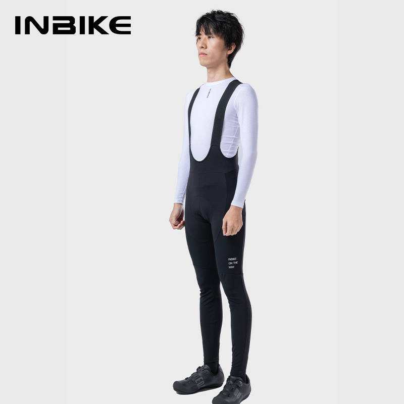 INBIKE nuevo a prueba de viento fleece ciclismo suspender pantalones hombres Otoño e Invierno bicicleta multi-Bolsillo de absorción de humedad pantalones de secado rápido