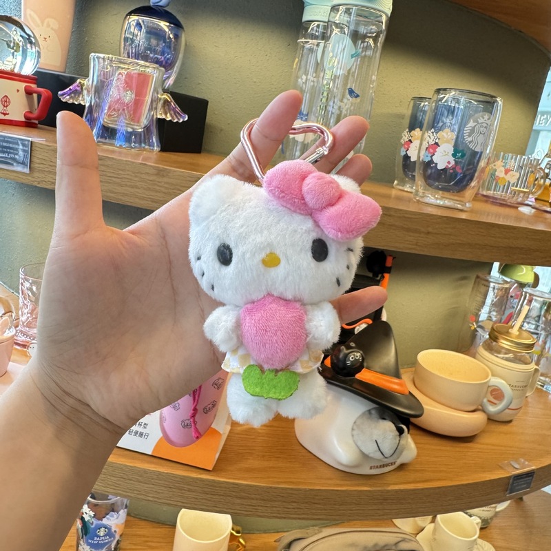 漫画アニメサンリオコーデュロイカーリーフリース KT 猫キーホルダーペンダント人形女の子バックパックペンダント|undefined
