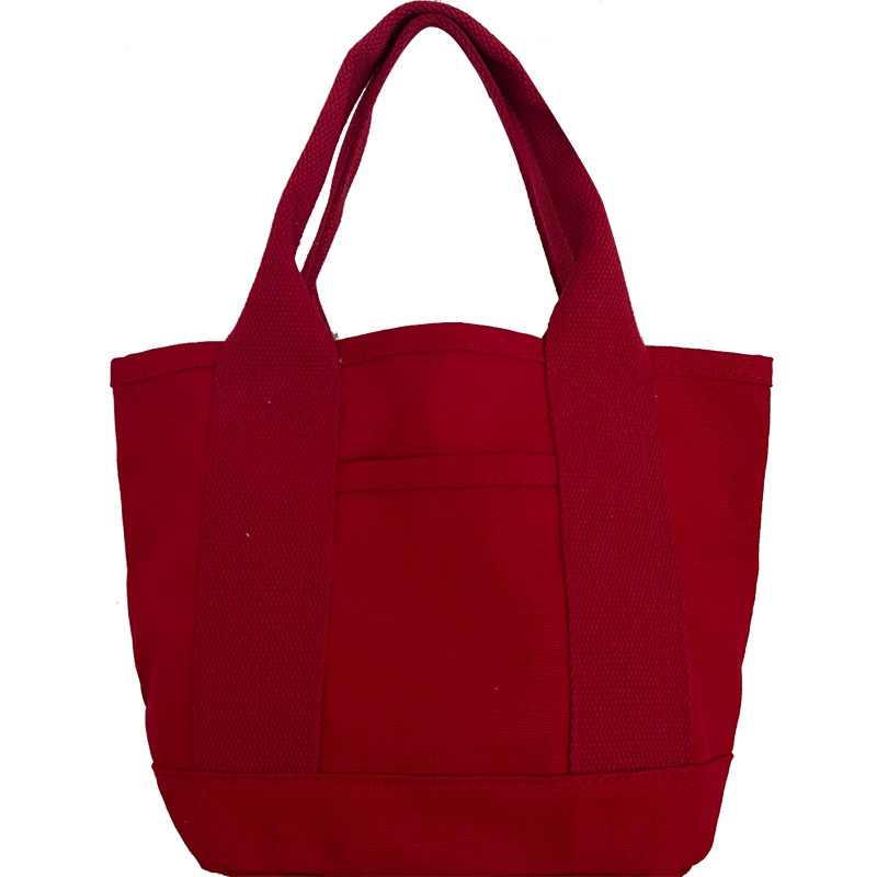 Bufan Liangpin/Cubo de estilo japonés bolsa de lona portátil tamaño pequeño artístico bolsa de almuerzo de pequeña capacidad bolsa de almuerzo ins