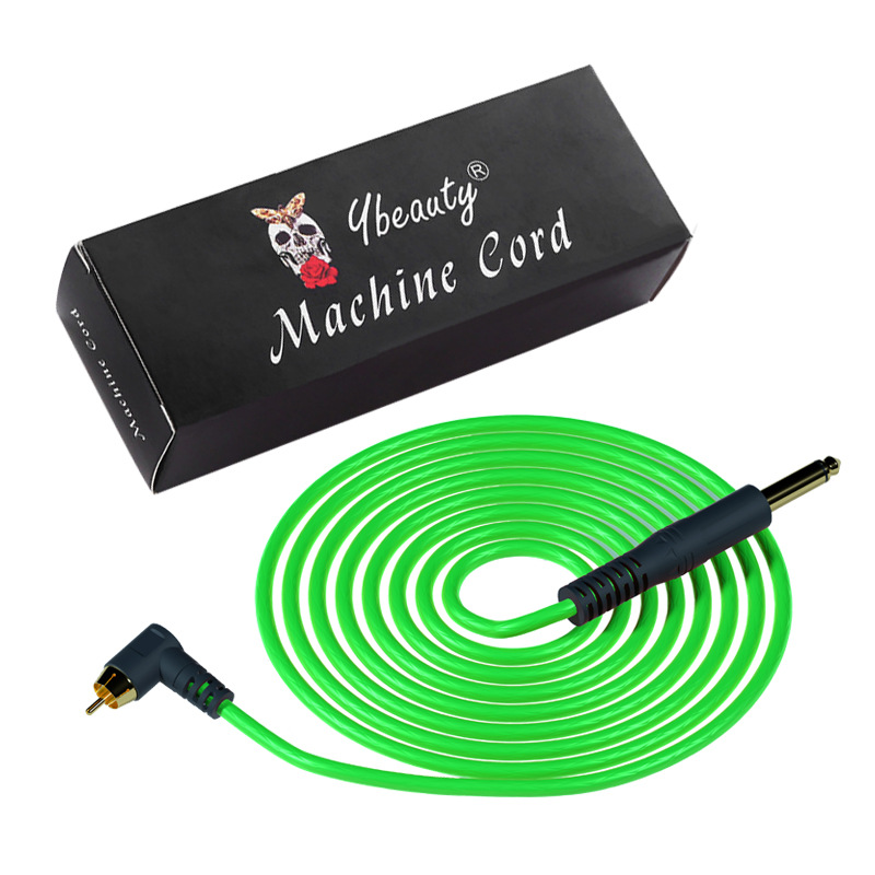 Máquina de tatuaje aguja cable de alimentación codo serpiente interfaz RCA suministro de cable de audio al por mayor máquina de motor DC