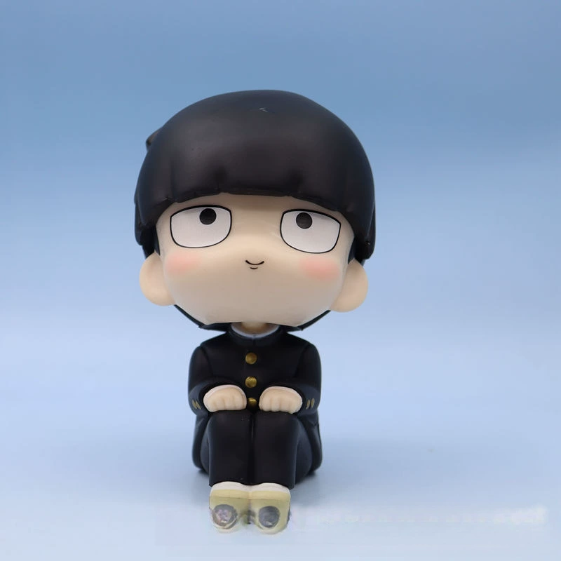 Sitting anime chibi figure, collectible character figures, multiple characters and versions