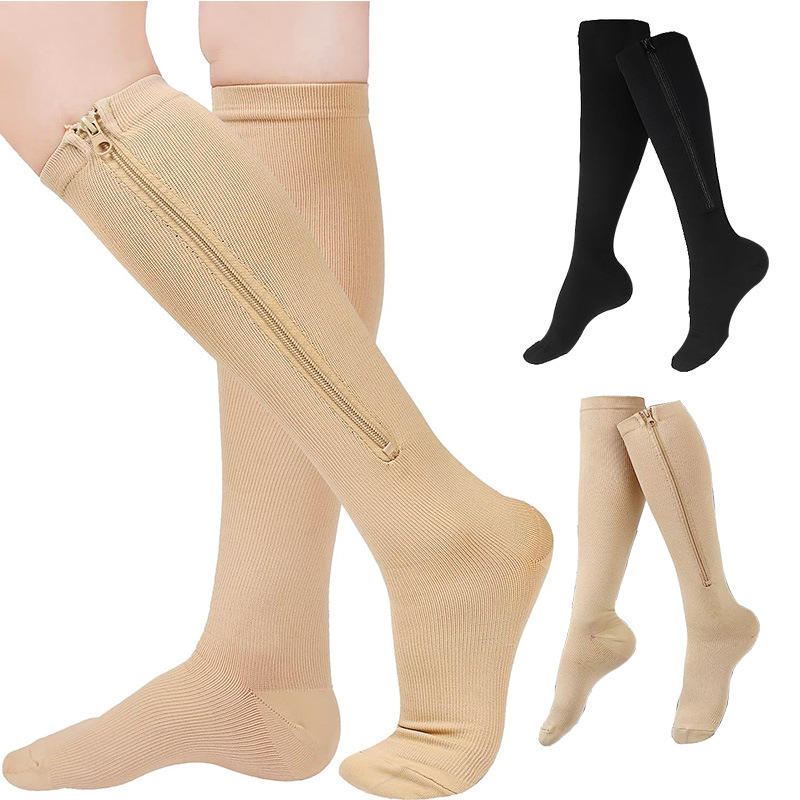 New men's and women's universal compressing socks zipper Amazon Ship…