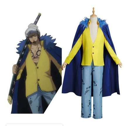 Один кусок косплей костюм морской король Трафальгаро костюм Хэллоуин Косплей Костюм