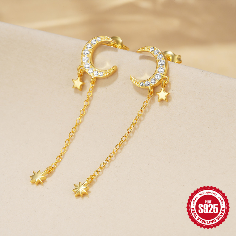 1g Weight 925 Sterling Silver Ear Needle Material 18K Gold Plated Plating Material Drop Earrings Classification 1 Pair Quantity Date, Tea Party Occasion 925 Sterling Silver Material Geometric Pattern All Seasons Season Women's Gender Elegant, Sweet Style 1 Pair 18K Gold Plated 925 Sterling Silver 925 Sterling Silver Earrings Geometric Drop Earrings 25