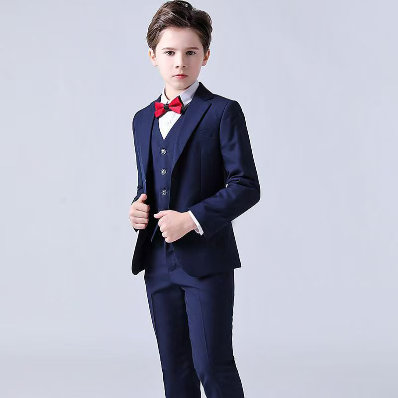 British Style Classy Kidsren's Suit Suit Boy Host Dress Boy Birthday Flower Girl Piano Suit Performance