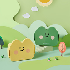 新品創意青蛙造型兒童飯盒寶寶外出便攜輔食盒分格便攜零食水果盒