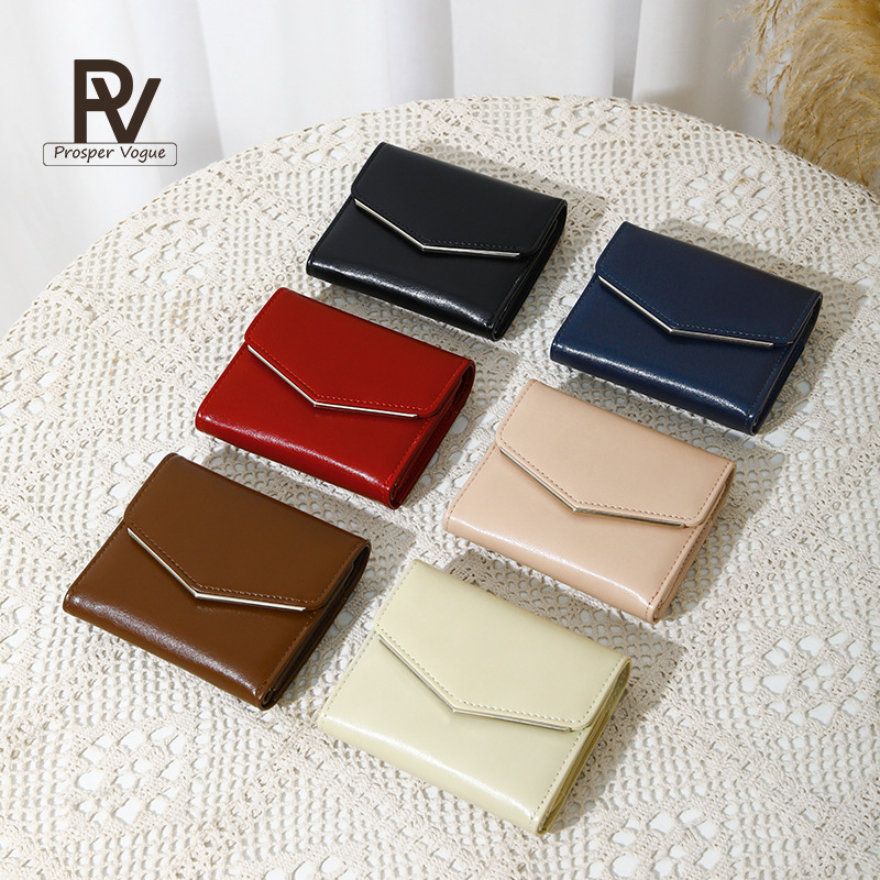 크로스보더 심플 여성용 지갑 70% off 클러치백 PU 가죽 카드지갑 짧은 스타일의 고급스러운 동전지갑 미니백