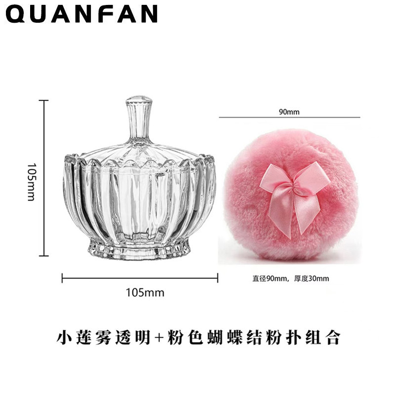 立绒粉扑爽身粉扑长绒毛海绵散粉密粉饼定妆替换粉扑粉色丝带粉扑