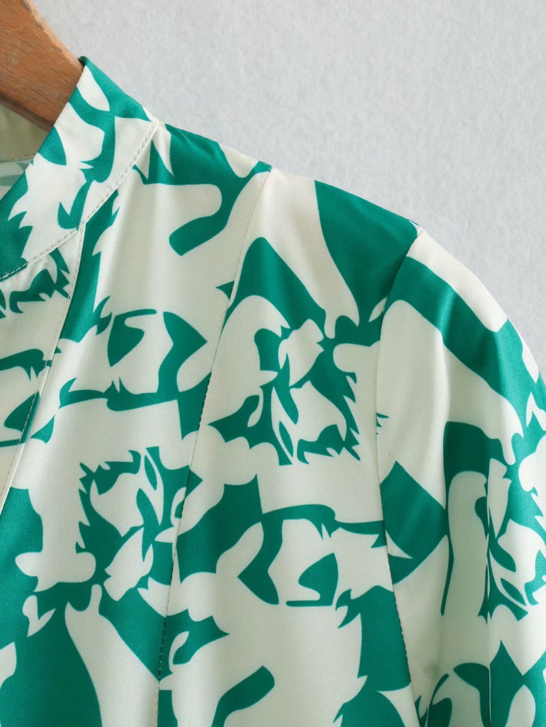 winter printing V-neck shirt dress NSAM20691
