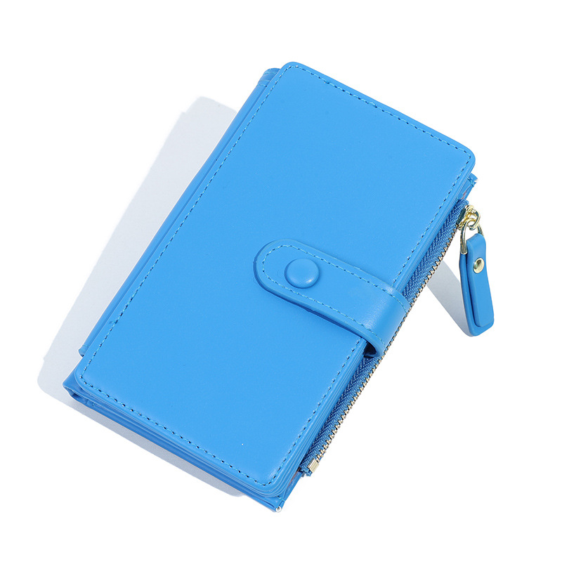 Cartera de moda transfronteriza de alta calidad corta billetera de dama simple cremallera bolsa de tarjetas de cambio multifuncional 30% descuento