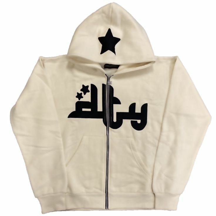Herren Zip Up Hoodie Y2k Oversized Gothic Kapuzenpullover Mit Print_voghion.com