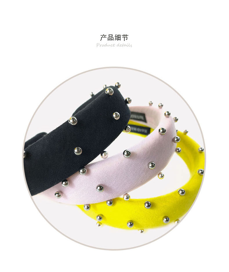 Fashion New Style Pearl Sponge Candy Color Headband display picture 3