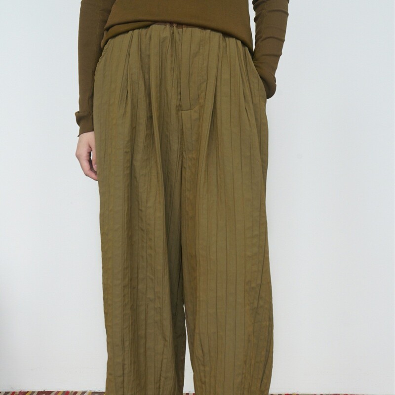 Original Casual Outdoor Loose Quilted Wide Leg Pants Autumn and Winter Simple Natural Style Profile Cropped Pants K23249