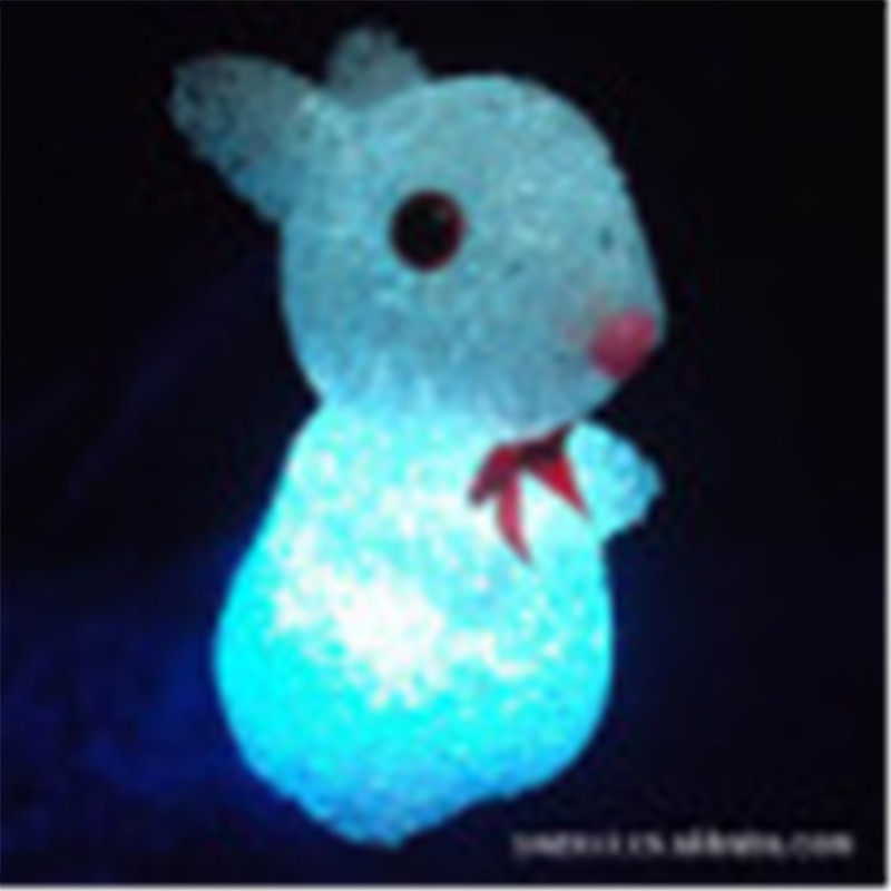 Crystal chandelier, particle rabbit lamp, rainbow rice grain rabbit lamp