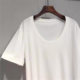 European U-neck White T-shirt Women's Top Summer 2024 Simple Style Loose Half-sleeve All-match Basic Short-sleeve