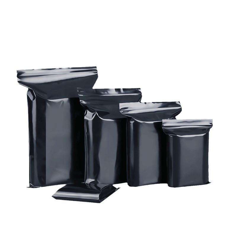 现货自封袋盲袋隐私袋不透光全黑塑料骨袋密封袋pe自封袋批发工厂