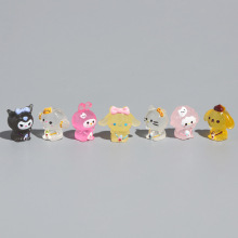 夜光树脂小号迷你卡通三丽鸥萌粒公仔桌面车载装饰小摆件工艺品