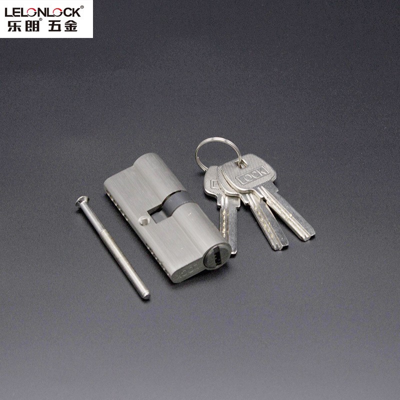 Cilindro de cerradura de puerta interior Cilindro de cerradura abierto doble de 70mm con llave de computadora Cilindro de cerradura de puerta universal antideslizante antidisturbios de cobre