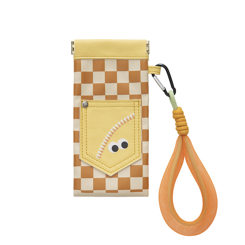 Dibujos animados lindo dopamina cuello colgante bolsa de gafas gafas de sol portátiles para mujer gafas de miopía bolsa colgante de gafas
