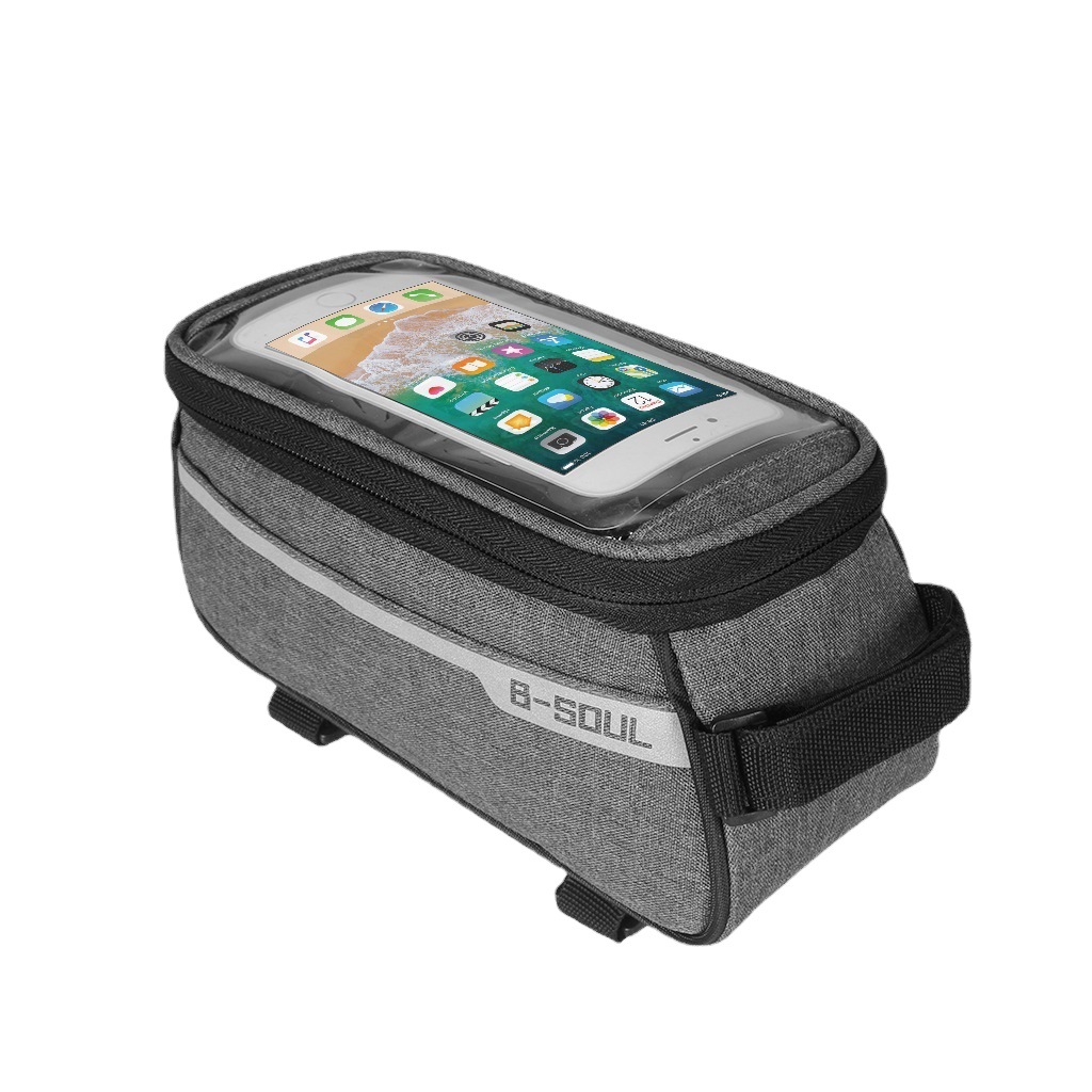 B-SOUL bolsa de bicicleta de montaña bolsa de la viga delantera bolsa de bicicleta de carretera bolsa de montar equipo de sillín bolsa de tubo superior