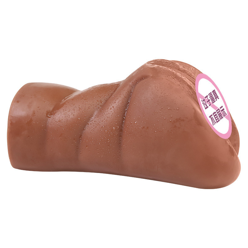 Manual Male Masturbation Cup with Realistic TPE Interior, Brown Tone — detail image 11
