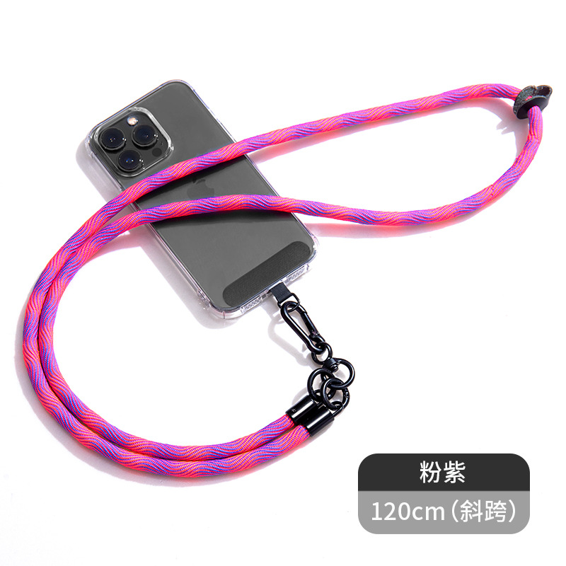 Cordón de teléfono móvil al por mayor crossbody ajustable avanzado Halter muñeca tejida Sling back clip caja del teléfono móvil correa de cordón