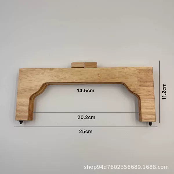 Cross-Border DIY Handmade Bags, Fashionable Handbags, Hardware Accessories, Wooden Clips, Wrist Straps, Wholesale in Stock