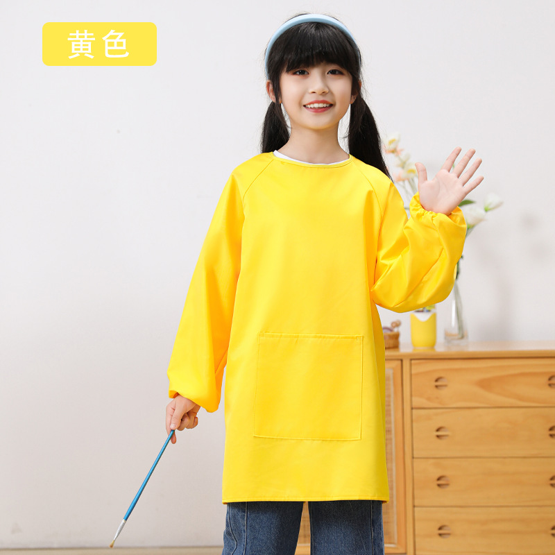 Ropa de dibujo para niños, transpirable e impermeable, de manga larga, niños de mediana edad, anti-vestir, delantal de pintura de jardín de infantes, logotipo personalizado