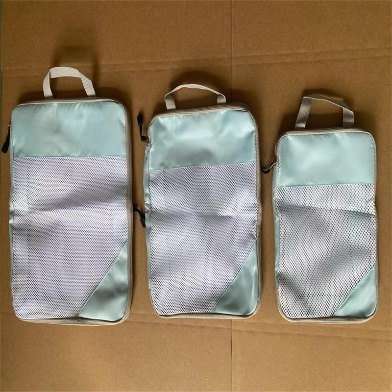 Viaje plegable bolsa de almacenamiento traje de malla visual equipaje trolley caso organizador bolsa
