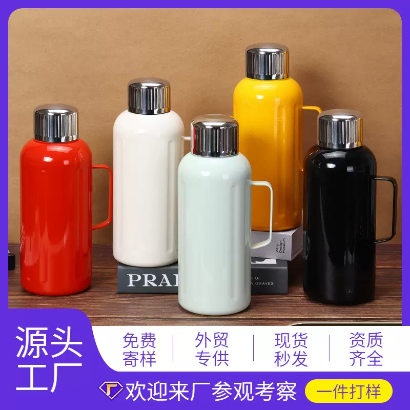 新款高颜值智能显温机械传家壶316不锈钢双层真空保温水壶焖茶壶