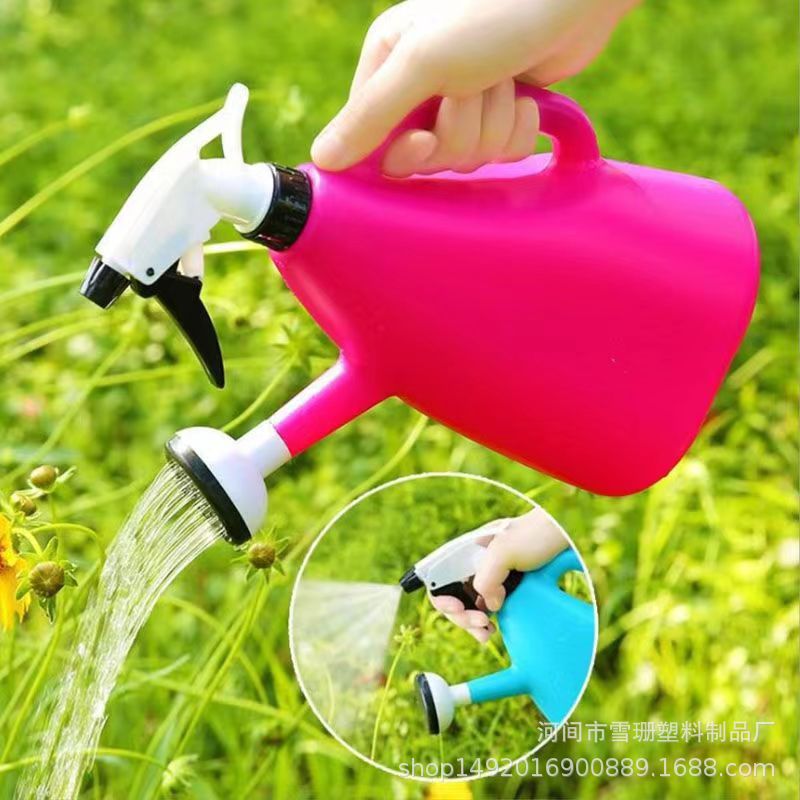 1L regadera de flores de doble uso, regadera, regadera, regadera de presión manual, regadera de jardinería