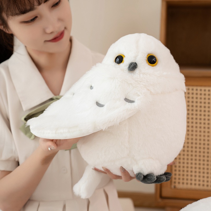 Cute cabeza inclinada búho mágico muñeca dibujos animados pájaros juguetes de peluche bebé muñecas animales cognitivos