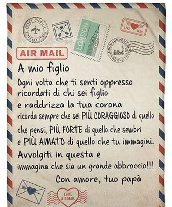 이탈리아 아빠가 아들을 위한 담요