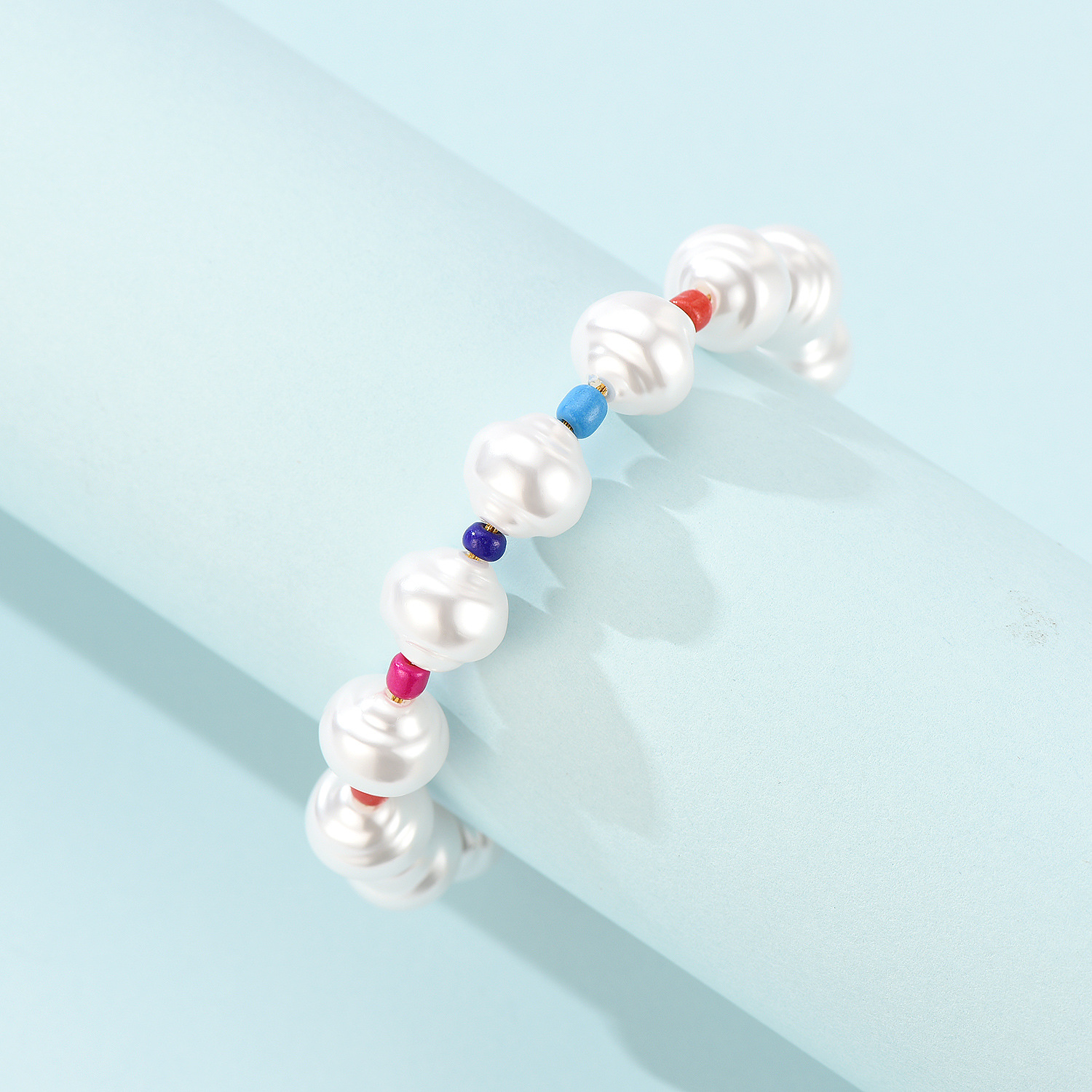 Simple Baroque Shaped Pearl Bracelet display picture 4