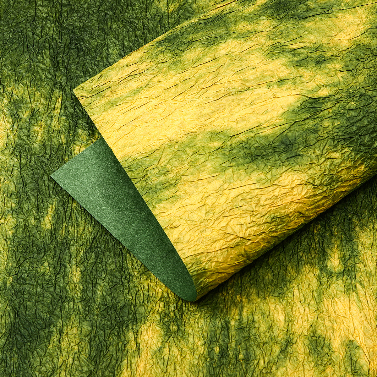 Papel de piedra hecho a mano, material de embalaje de flores, papel de textura, papel de textura de pliegue de doble capa, floristería, material floral, papel de embalaje