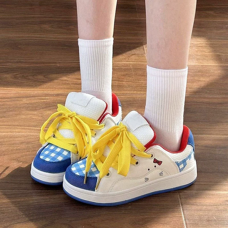 Оригинальные нишевые цветные милые хлебные туфли для женщин Ride 2025 весна новые студенческие дикие туфли с круглой головкой