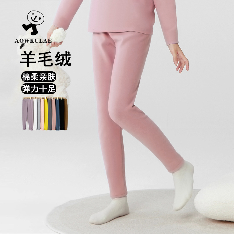 秋冬季韩版新款儿童纯色打底裤 中大童棉弹力紧身裤秋裤女童裤子