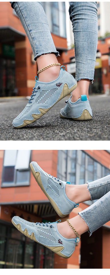 Giày thể thao unisex cỡ lớn thoáng khí lưới mùa hè, đế bằng — Z8808 kaki, Z8808 màu hồng, Z8808 màu nâu, Z8808 màu xám chi tiết 16