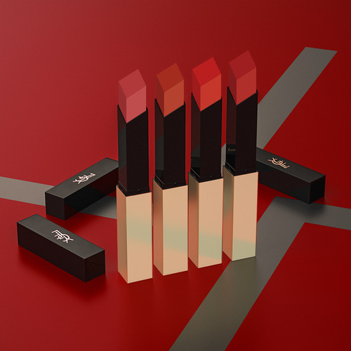 Dixianger Yang Shulin small gold tube thin lipstick matte velvet matte color moisturizing lipstick retro red wholesale