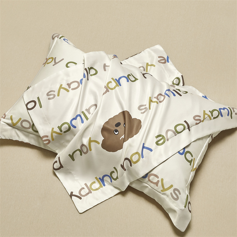 Un par de fundas de almohada de seda de hielo de 48cmx74cm fundas de almohada de seda para el hogar 2025 nuevo juego completo individual premium