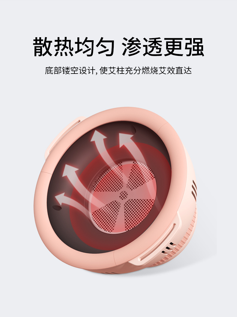 Portable Moxibustion Box for Home Warm Abdominal Heat Therapy with 24 Aged Moxa Sticks and 2 Smoke Filters in use