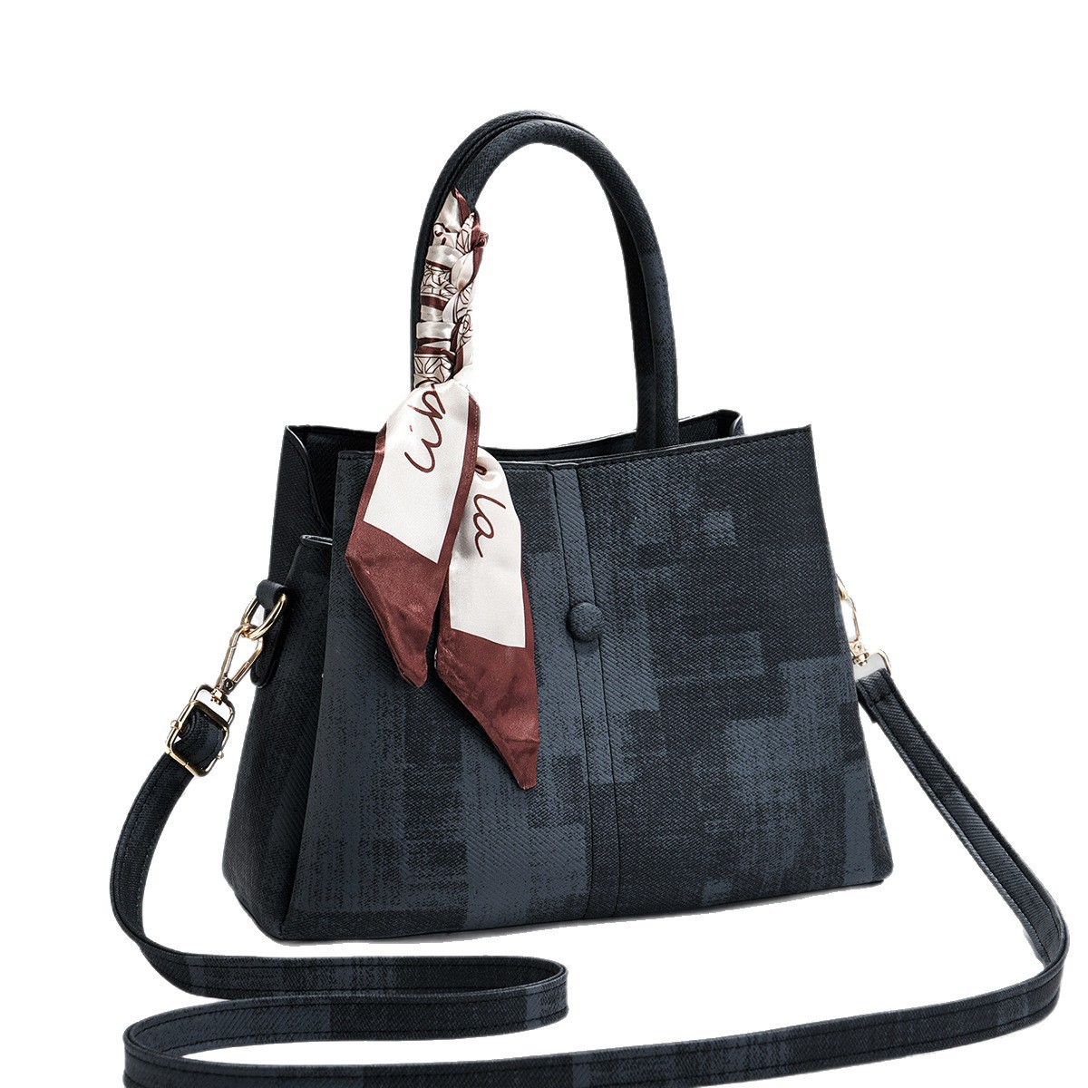 2026 nueva moda transfronteriza estriado bolso de moda de mujer gran capacidad bolso de hombro bolso de madre al por mayor