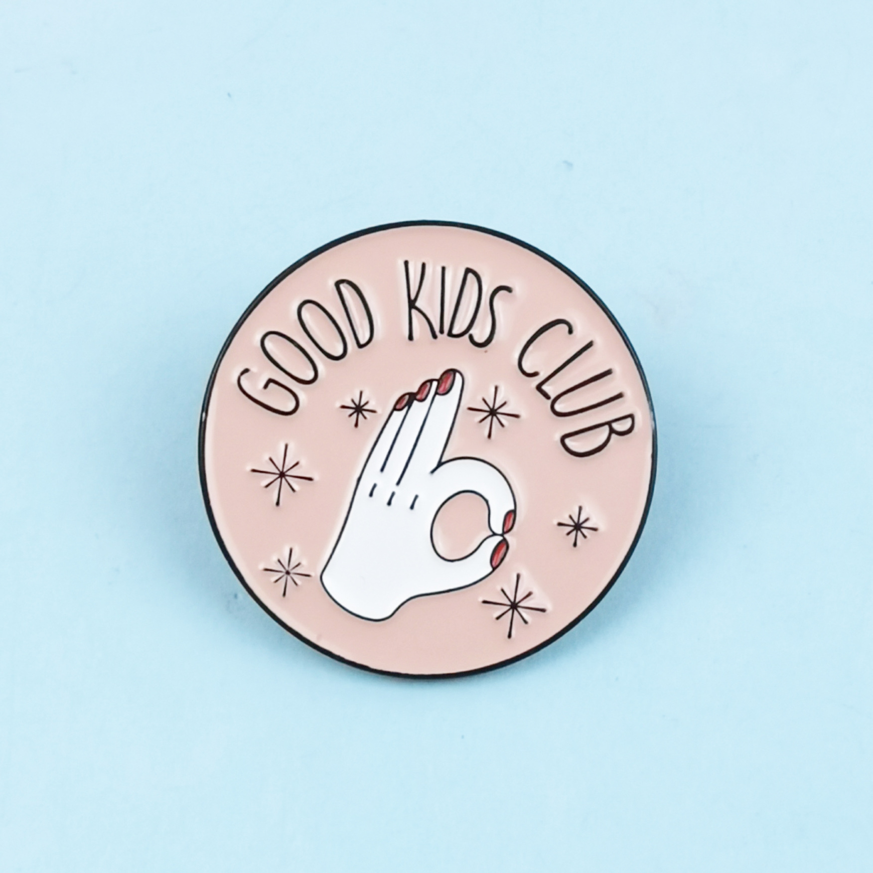 Personalidad humor broche inglés dibujos animados lindo patrón aleación insignia redonda accesorios de pin fijo spot transfronterizo