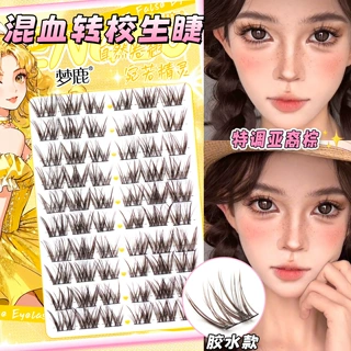 梦鹿棕色混血转校生免胶棕色浓密假睫毛亚裔上镜清透毛流感