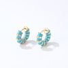 Enamel, earrings, retro sophisticated accessory