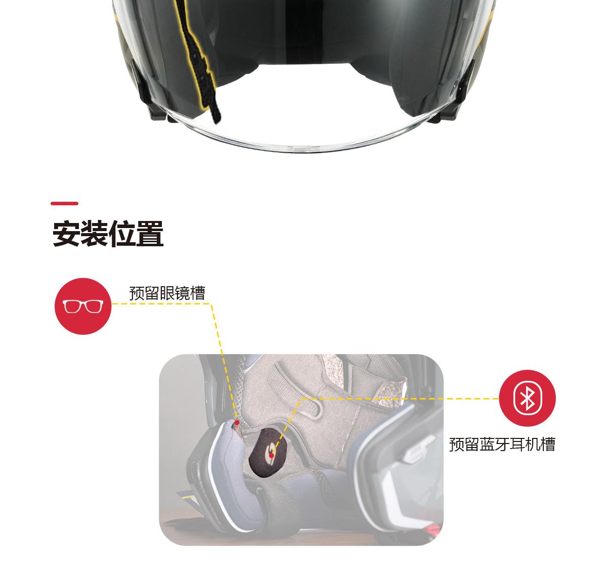 RSV Helmet Motorcycle Winter 3/4 Half Helmet Men's Retro Women's 3/4 Helmet Windproof and Warm for Four Seasons