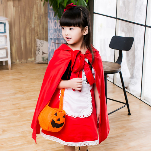Halloween children's costumes for girls baby cosplay Little Red Riding Hood performance girl clothes princess dress costumes