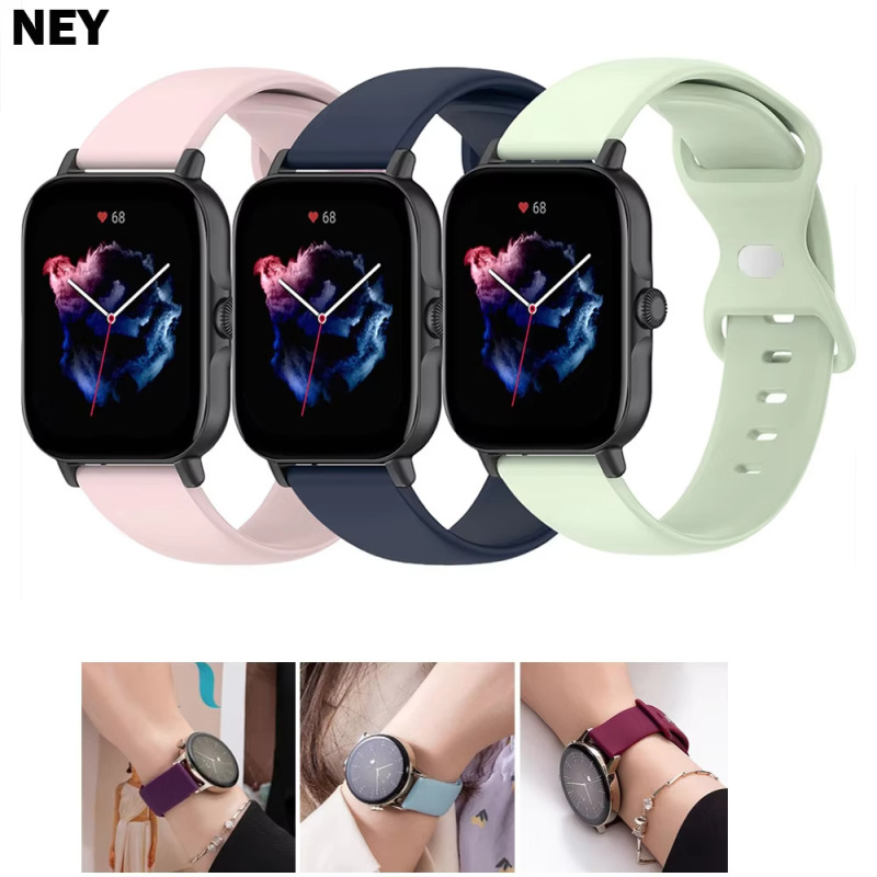20mm Sports Strap Suitable for Amazfit Gts 4/4 Mini/3/2/2E Silicone Strap Wholesale