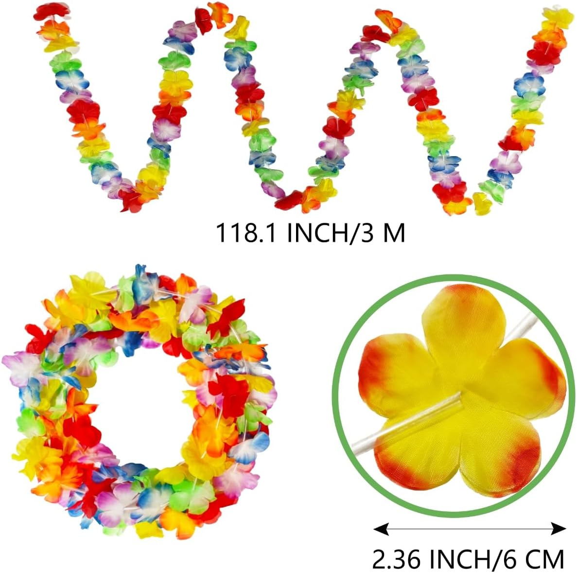 Transfronterizo Amazon Adult Hawaii 3 m cuello halter decoración guirnalda de disfraces espectáculo de baile noche guirnalda al por mayor