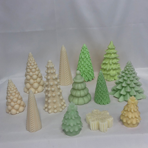 New Christmas tree scented candle silicone mold diy Christmas tree plaster ornaments scented candle mold
